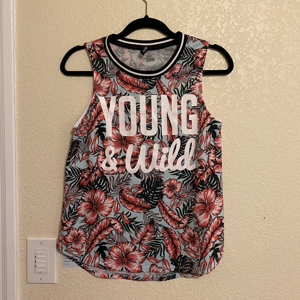 jersey-mesh tank // FLORAL 💐